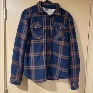 🎈3/$15 Eddie Bauer Blue and Brown Plaid Shirt Jacket